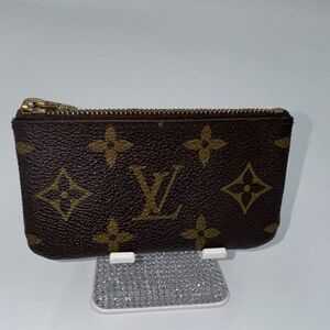 Louis Vuitton Brown and Gold Monogram Coin Pouch